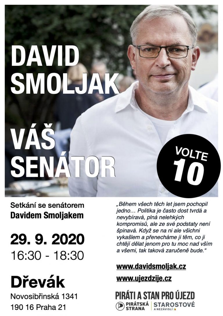 David Smoljak plakát setkání Dřevák, Újezd nad Lesy